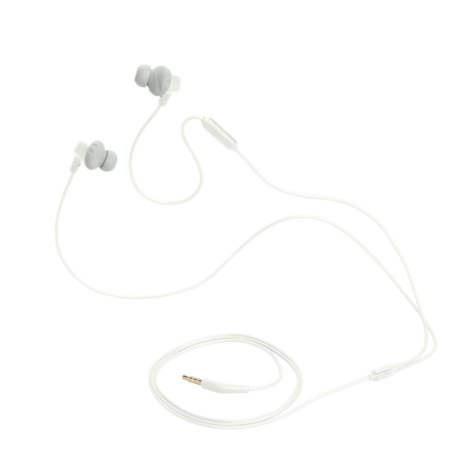 JBL Endurance Run 2 Wired - White - Waterproof Wired Sports In-Ear Headphones - Detailshot 3 image number null